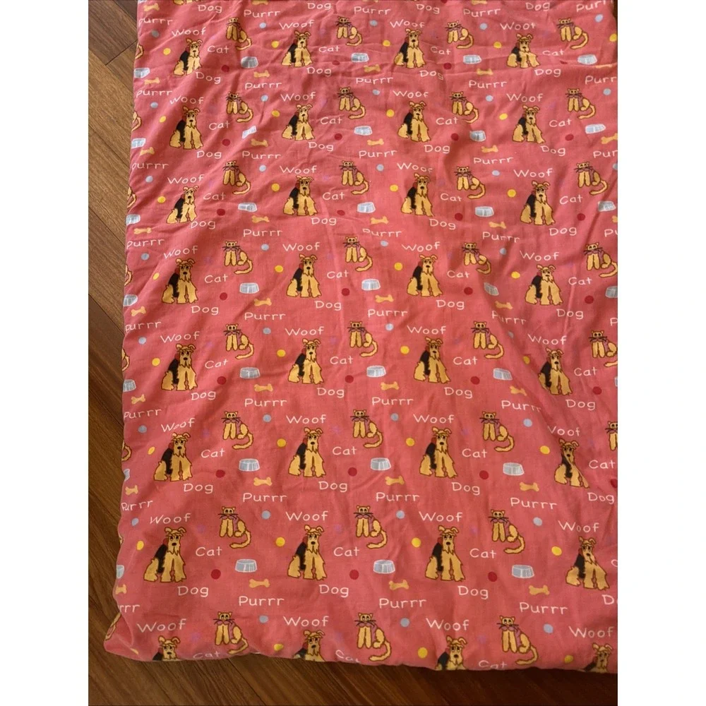 Wildkin Dog Cat Woof Purr Pet Print Sleeping Bag Blue Pink Zip Up Cozy Kids